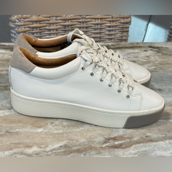 Women’s JOIE Handan white leather platform sneakers- Size 39 - Picture 5 of 12